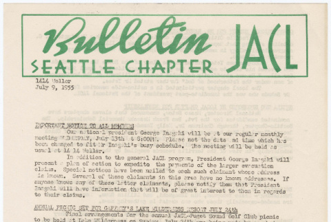 Seattle Chapter, JACL Bulletin, July 9, 1955 (ddr-sjacl-1-21)