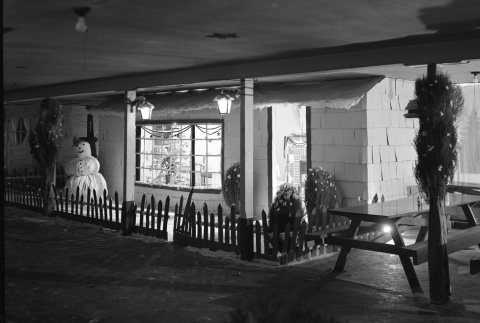 Christmas decorations in a mess hall (ddr-fom-1-61)