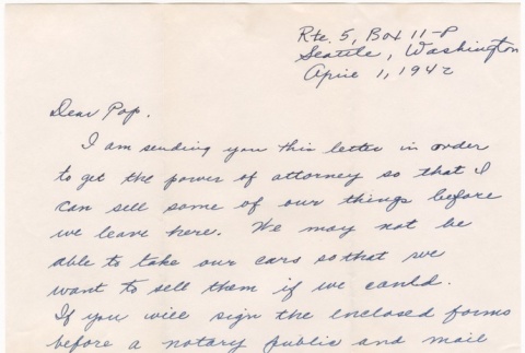 Letter to Kinuta Uno at Fort Missoula (ddr-densho-324-7)