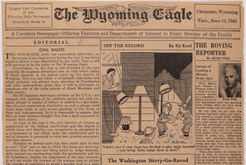 Editorial page of Wyoming Eagle (ddr-densho-122-786)