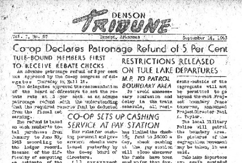 Denson Tribune Vol. I No. 57 (September 14, 1943) (ddr-densho-144-98)