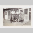 Six men outside barrack (ddr-densho-471-6)