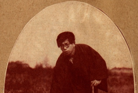 Japanese writer with a dog (ddr-njpa-4-1705)