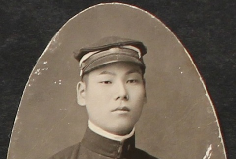 Japanese man in a school uniform (ddr-densho-259-182)