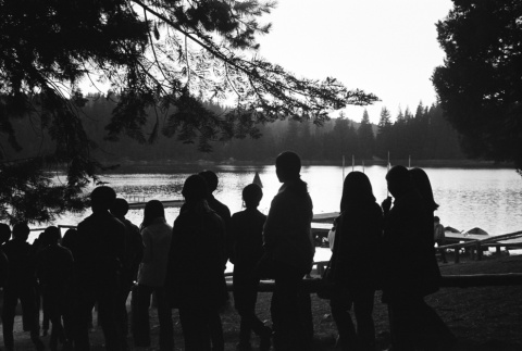 Campers hiking around Lake Sequoia (ddr-densho-336-220)