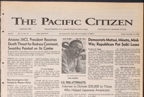 Pacific Citizen, Vol. 111, No. 16 (November 16, 1990) (ddr-pc-62-41)