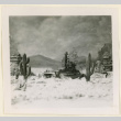 Model battle ship in a desert scene (ddr-densho-37-1241)