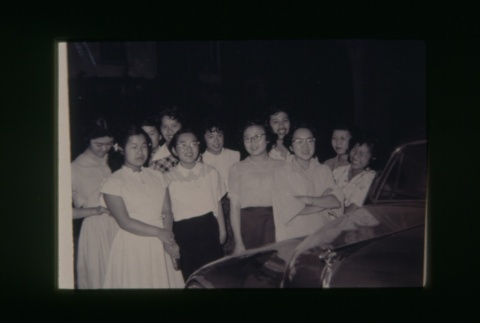 (Slide) - Image of group of women by car (ddr-densho-330-201-master-d565c7b376)
