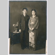 Wedding Portrait of Nancy Teruko (Nagai) Yoshida and Francis Yadashi Yoshida (ddr-densho-495-15)