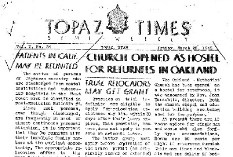 Topaz Times Vol. X No. 24 (March 23, 1945) (ddr-densho-142-392)