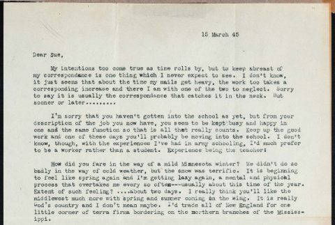 Letter to Sue Ogata Kato, March 15, 1945 (ddr-csujad-49-188)