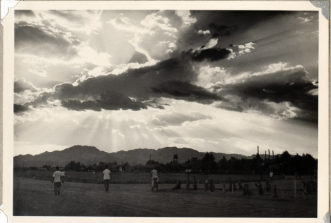 People walking on road at Poston (ddr-densho-587-8)