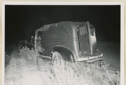 Hospital car after accident (ddr-densho-37-2076)