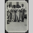 Four men holding fish (ddr-densho-300-422)