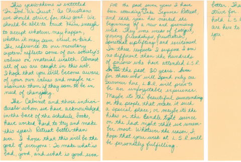 Letter from Marilyn Ohama about the 1975 Lake Sequoia Retreat (ddr-densho-336-671)