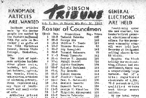 Denson Tribune Vol. I No. 75 (November 16, 1943) (ddr-densho-144-116)