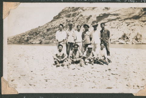 James Komoto and friends beside the Shoshone River (ddr-densho-463-50)