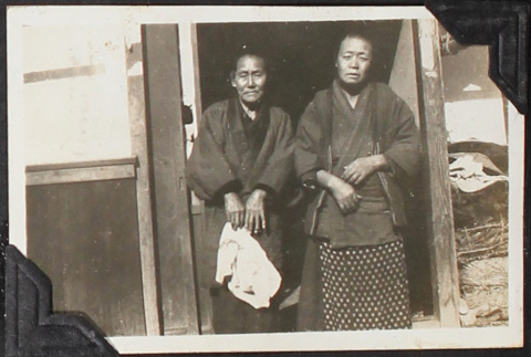 Two women in doorway (ddr-densho-326-322)