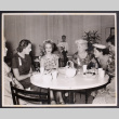 Four women at luncheon (ddr-densho-534-90)