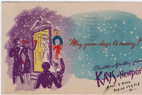 Christmas postcard from Ken Iyeki to Ruby Sato (ddr-densho-484-11)