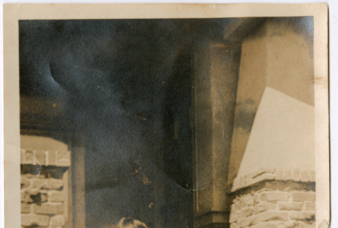 Girl standing by stone steps (ddr-densho-426-1960)