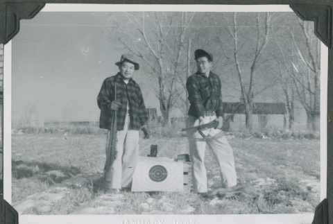 Jim Kawano and George Doi target shooting (ddr-densho-201-705)