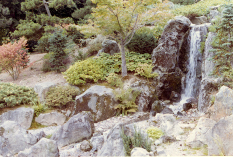 Upper waterfall on mountainside (ddr-densho-354-487)