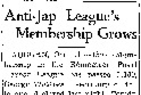 Anti-Jap League's Membership Grows (October 11, 1944) (ddr-densho-56-1071)