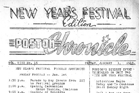 Poston Chronicle Vol. VIII No. 15 (January 1, 1943) (ddr-densho-145-208)