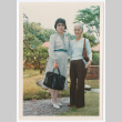 Mitsuye Yabe and Friend in Garden (ddr-ohs-1-199)