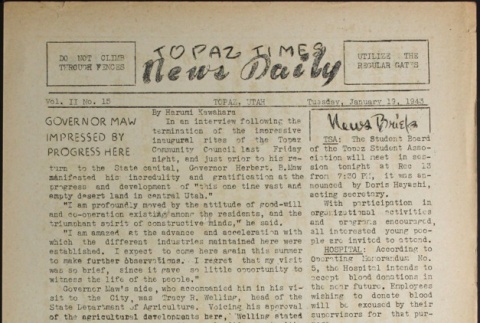 Topaz Times Vol. II No. 15 (January 19, 1943) (ddr-densho-142-76)
