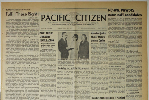 Pacific Citizen, Vol. 62, No.21 (May 27, 1966) (ddr-pc-38-21)