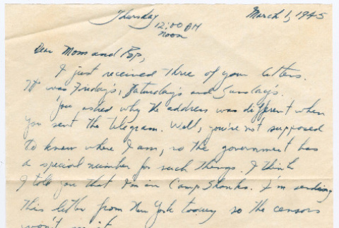 Letter from Tadashi Ishida to Mr. & Mrs. Y Ishida (ddr-densho-535-150)