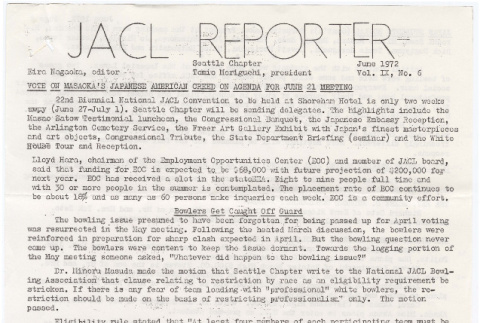 Seattle Chapter, JACL Reporter, Vol. IX, No. 6, June 1972 (ddr-sjacl-1-143)