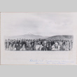 Large group photo, with Heart Mountain in background (ddr-densho-464-95)
