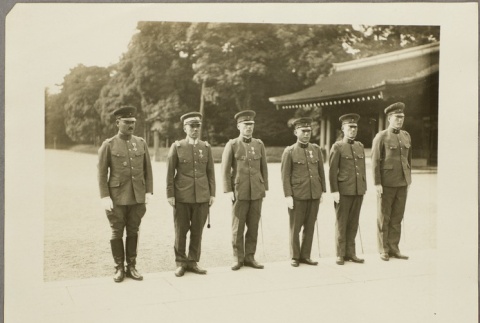 Photos of Japanese officers at a shrine (ddr-njpa-13-1365)