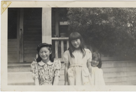 Photograph of sisters, Chiyeko, Kazuko, and Yoko Akahoshi (ddr-janm-1-142)