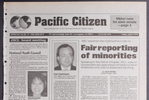 Pacific Citizen, Vol. 116, No. 13 (April 2, 1993) (ddr-pc-65-13)