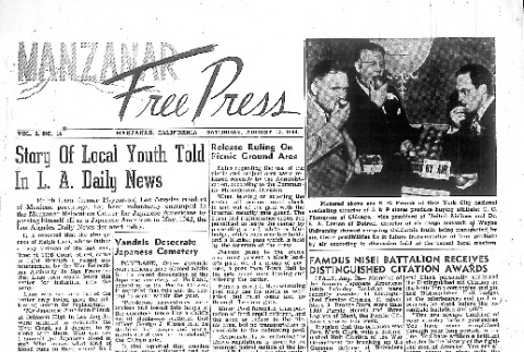 Manzanar Free Press Vol. 6 No. 14 (August 12, 1944) (ddr-densho-125-262)