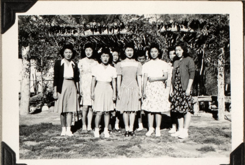 Group of nine women (ddr-densho-587-23)