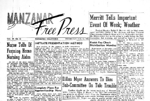 Manzanar Free Press Vol. IV No. 29 (December 15, 1943) (ddr-densho-125-193)