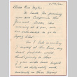 Letter to Rev. Robert Inglis from Hiro Katayawa (ddr-densho-498-37)