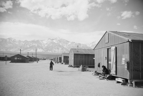 Winter concentration camp street scene (ddr-densho-93-23)