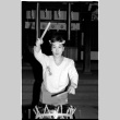 Chizuko drumming (ddr-densho-1007-1233)