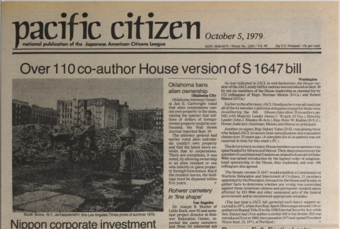 Pacific Citizen, Vol. 89, No. 2063 (October 5, 1979) (ddr-pc-51-39)