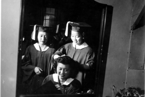 Girls preparing for commencement (ddr-densho-37-691)