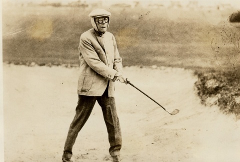 John D. Rockefeller golfing (ddr-njpa-1-1436)