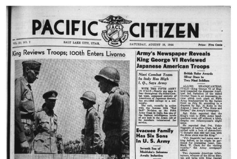 The Pacific Citizen, Vol. 19 No. 7 (August 19, 1944) (ddr-pc-16-34)