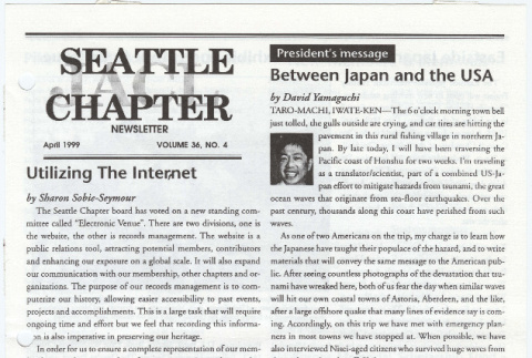 Seattle Chapter, JACL Reporter, Vol. 36, No. 4, April 1999 (ddr-sjacl-1-461)