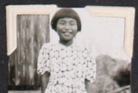 Girl in patterned dress (ddr-densho-468-465)